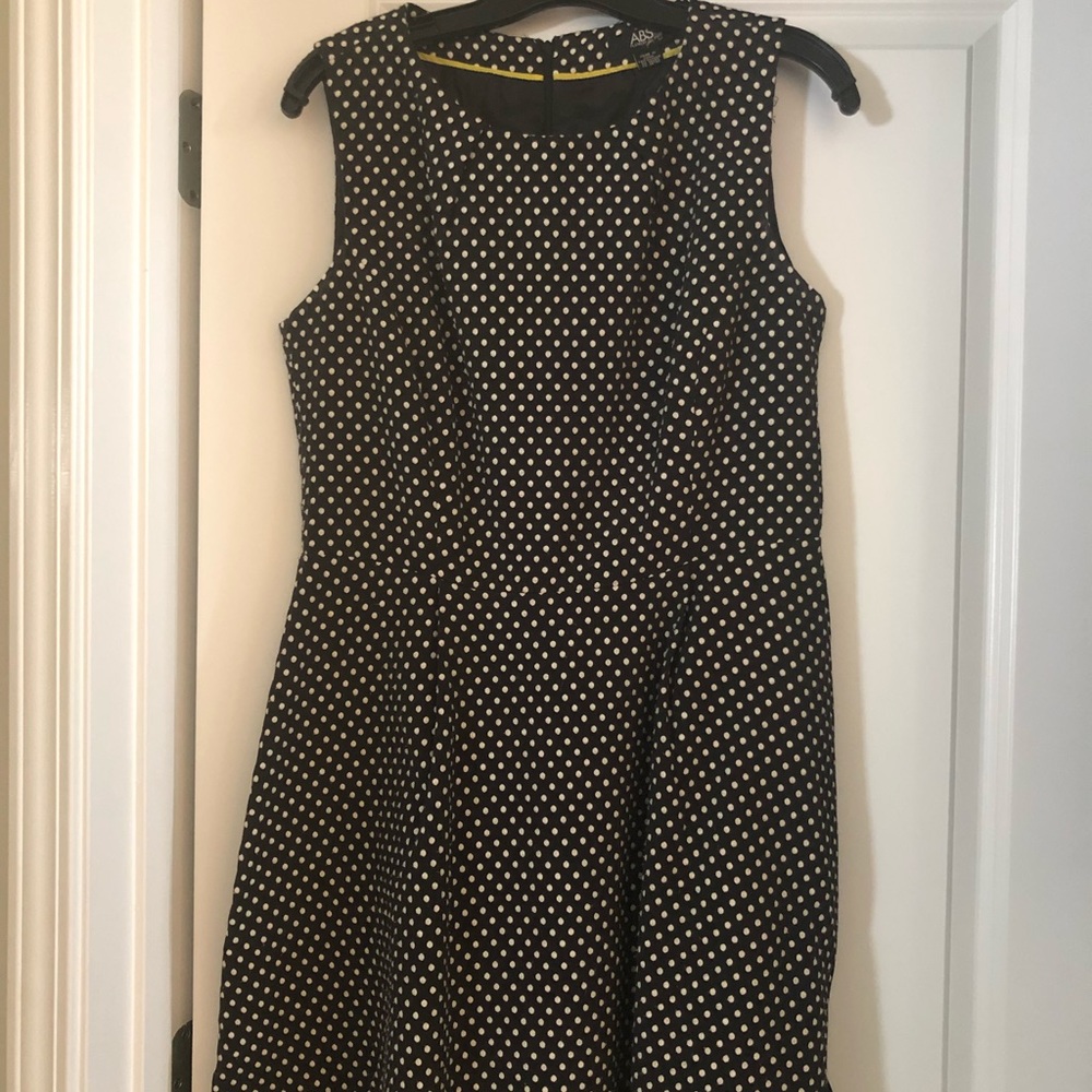 Willi Smith Black and white polka dot dress